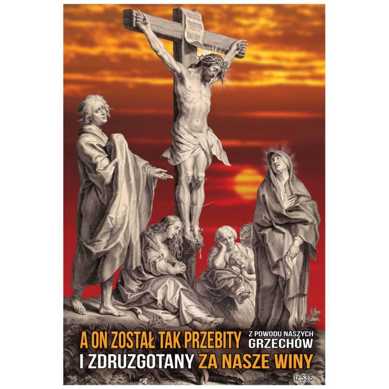 Plakat religijny - Przebity za nasze winy (9) - Plakat religijny - Przebity za nasze winy (9)