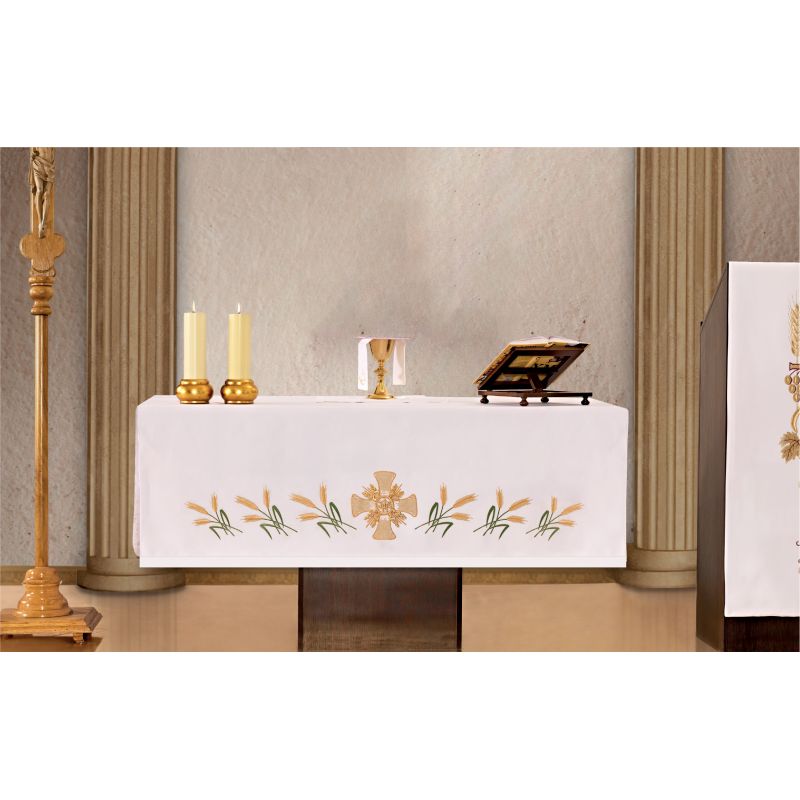 Obrus ołtarzowy - haftowany symbol Eucharystyczny - Obrus ołtarzowy - haftowany symbol Eucharystyczny