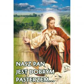 Plakat religijny – Nasz Pan jest dobrym pasterzem (38) - Plakaty wielkanocne