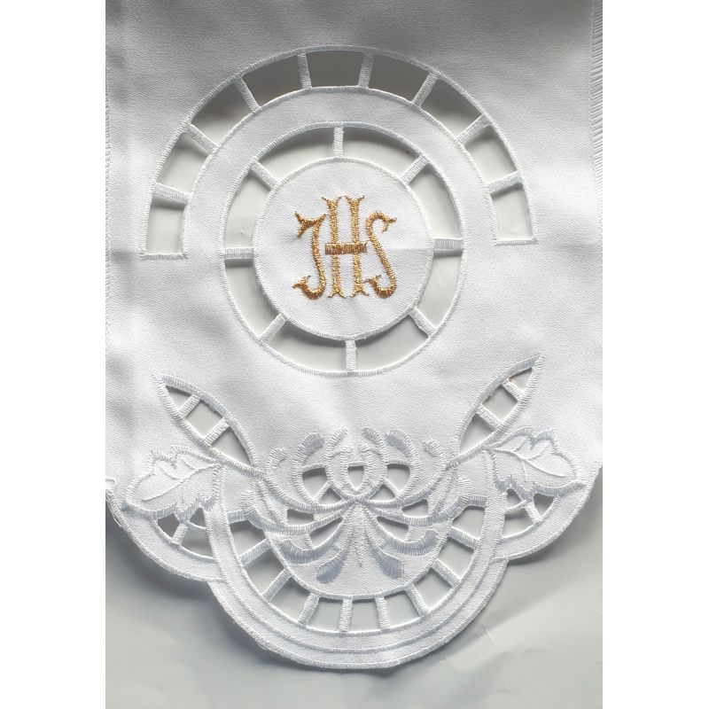 Obrus ołtarzowy haftowany - wzór eucharystyczny (106) - Obrus ołtarzowy haftowany - wzór eucharystyczny (106)