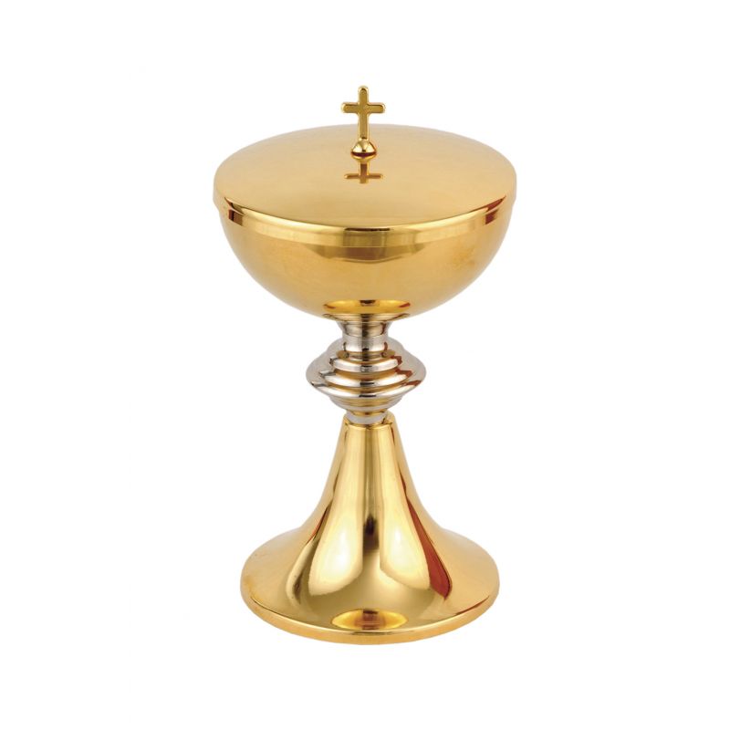 Puszka na komunikanty, gładka, złocona 18,5 cm (01) - Puszka na komunikanty, gładka, złocona 18,5 cm (01)