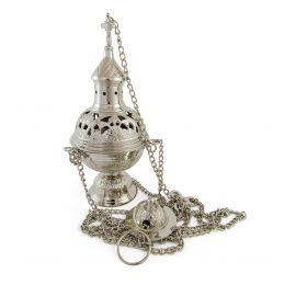 Trybularz 26,5 cm, niklowany (A3) - TRYBULARZE, ŁÓDKI