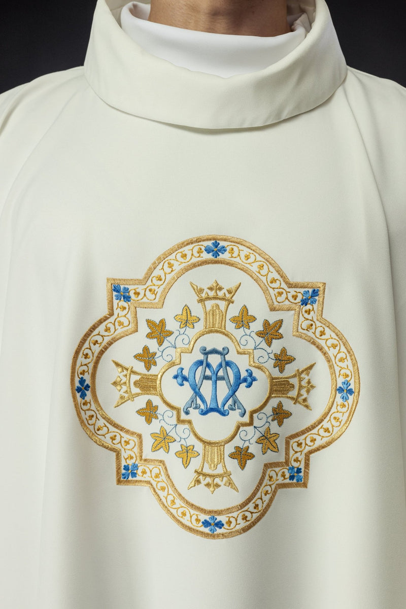 Ornat haftowany maryjny - ecru (H191) - zdjęcie 2