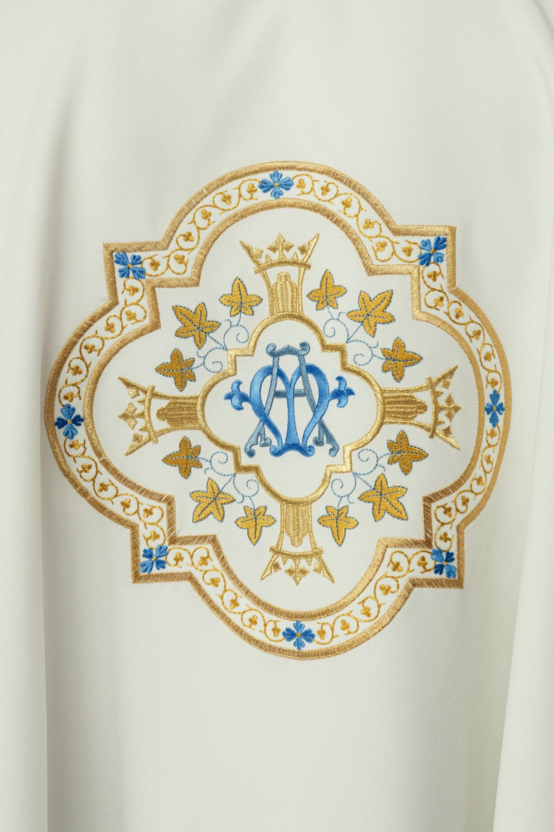 Ornat haftowany maryjny - ecru (H191) - zdjęcie 3