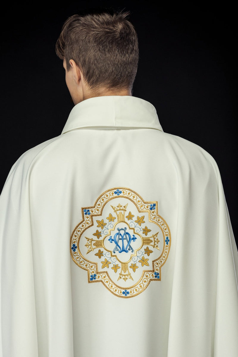 Ornat haftowany maryjny - ecru (H191) - zdjęcie 5