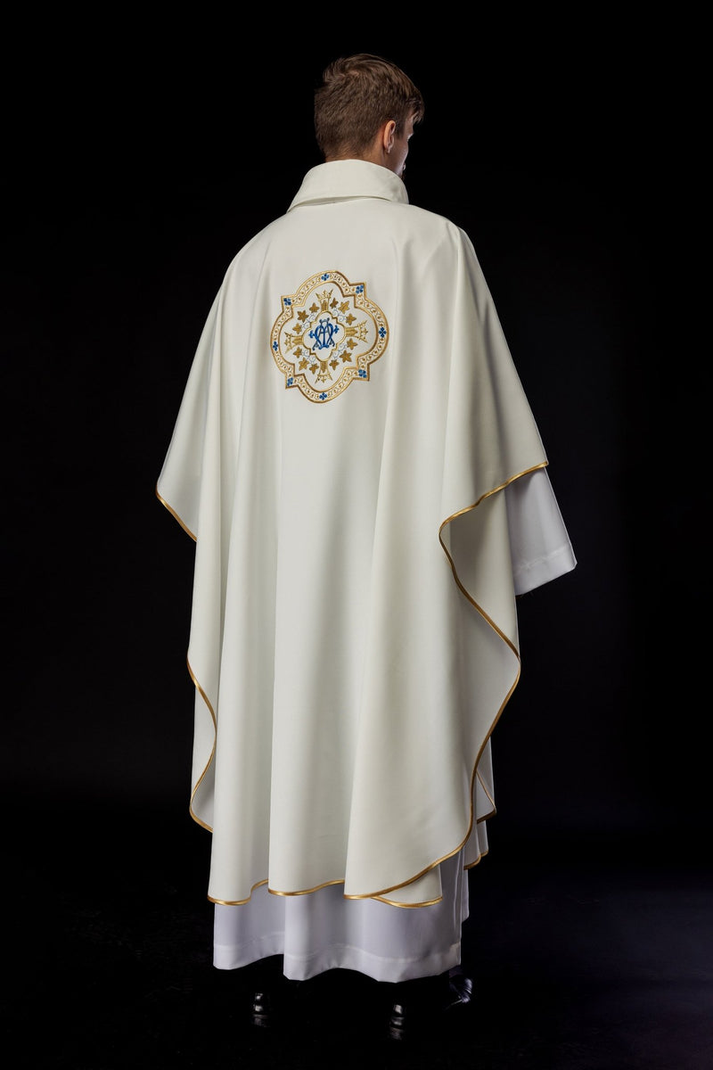 Ornat haftowany maryjny - ecru (H191) - zdjęcie 6