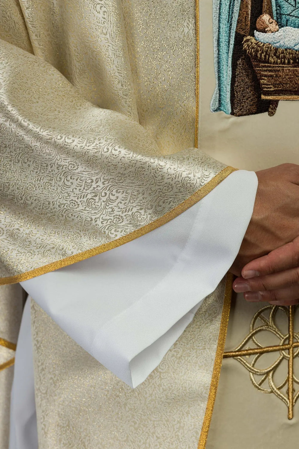 Ornat haftowany, złota tkanina - Boże Narodzenie (H224) - zdjęcie 5