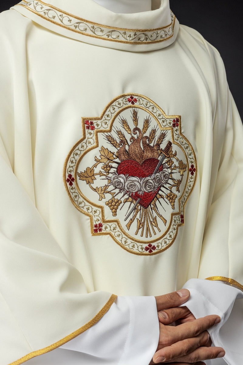 Ornat haftowany- symbol Serca Maryi (126H) - zdjęcie 3