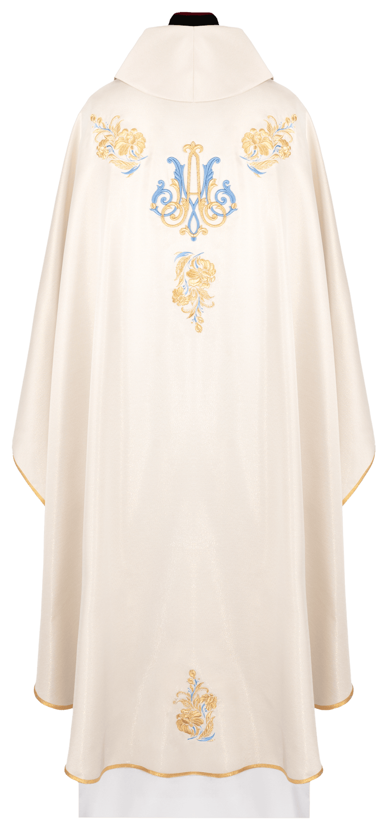 Ornat maryjny haftowany ecru + stuła (152H) - zdjęcie 2