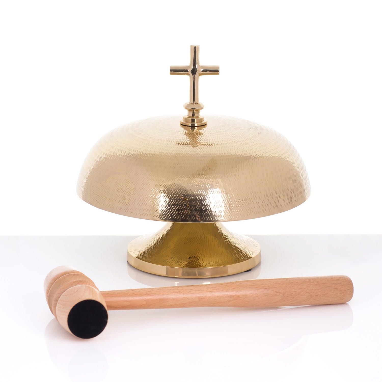 Gong mosiężny, pojedynczy wysokość 21 cm (8) - GONGI, SYGNATURKI - Nowość
