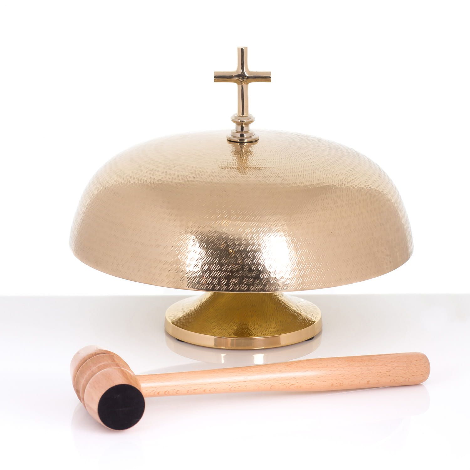 Gong mosiężny, pojedynczy wysokość 26 cm (15) - GONGI, SYGNATURKI - Nowość