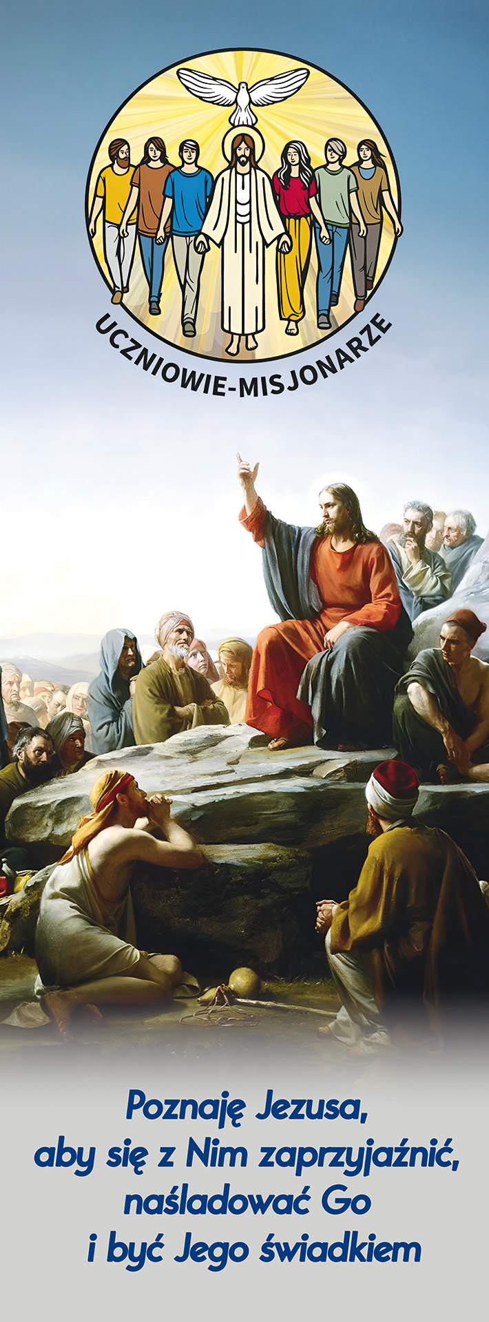 Baner religijny - "Uczniowie-Misjonarze" - Banery na Rok Duszpasterski 2025/2026 Uczniowie-Misjonarze - Nowość