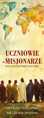 Baner na Rok Duszpasterski 2025/2026 "Uczniowie - misjonarze" - Banery na Rok Duszpasterski 2025/2026 Uczniowie-Misjonarze - Nowość