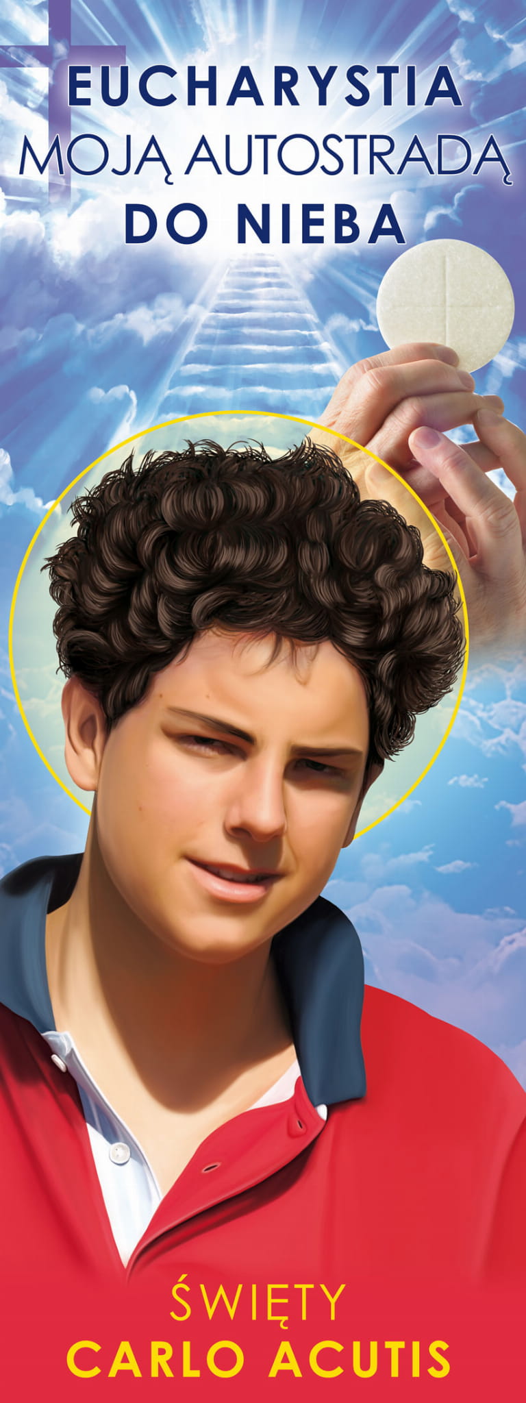 Baner religijny - Święty Carlo Acutis 75x200 cm - Święci i Błogosławieni