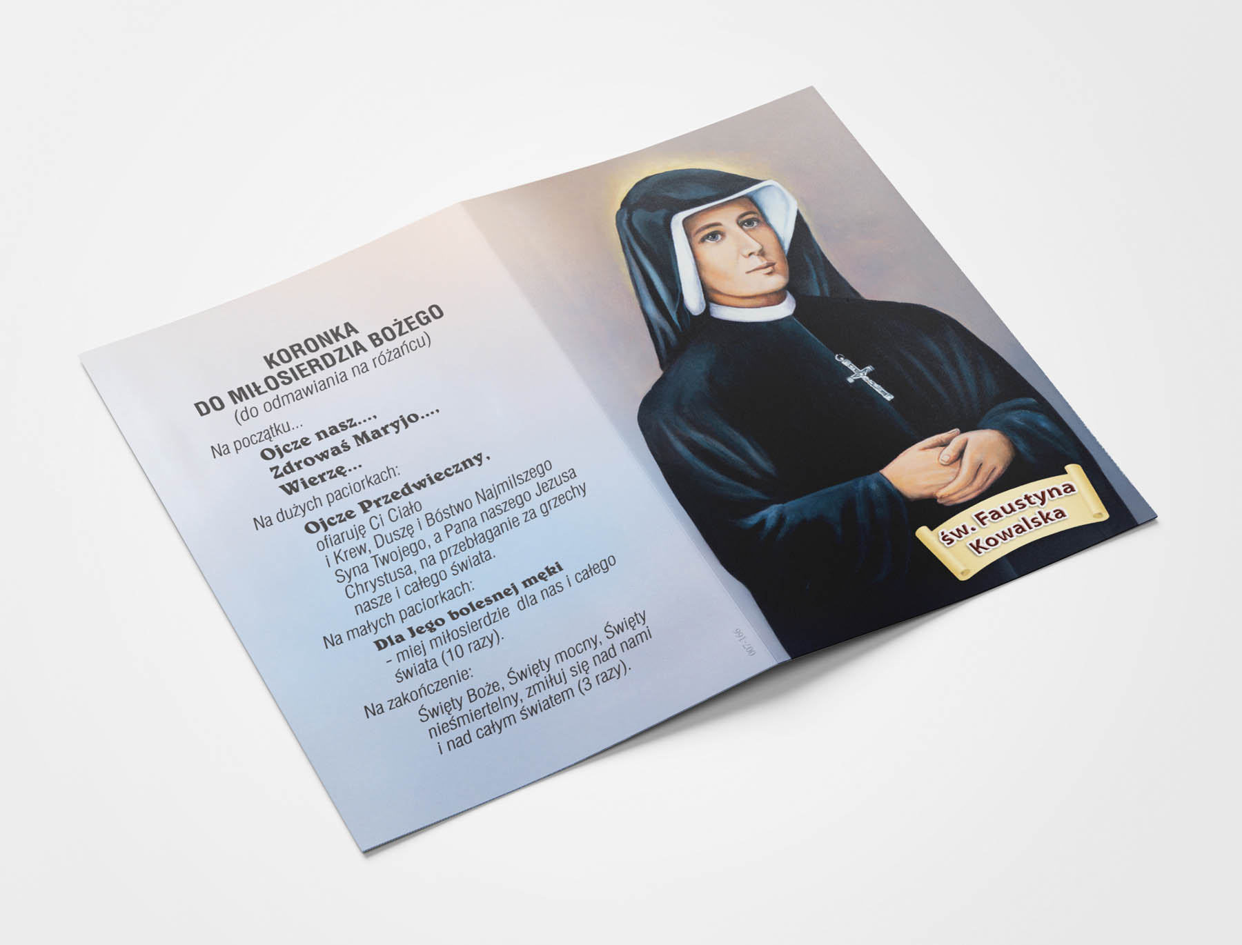 Obrazek składany - św. Faustyna Kowalska - Folder religijny