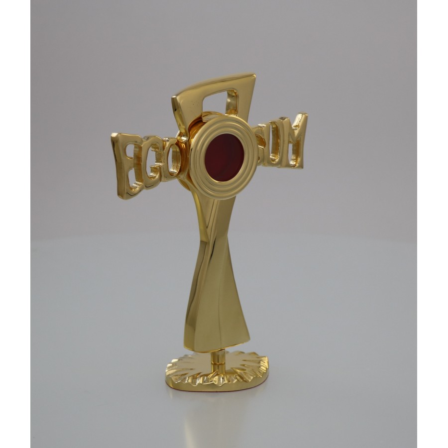 Relikwiarz mosiężny EGO SUM - JA JESTEM - 20 cm - Brak kategorii - Nowość