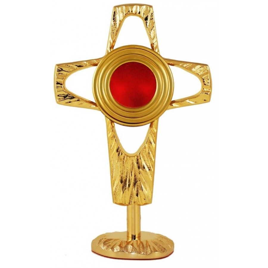 Relikwiarz mosiężny, dostępny w trzech kolorach - wys. 18 cm - zdjęcie 2