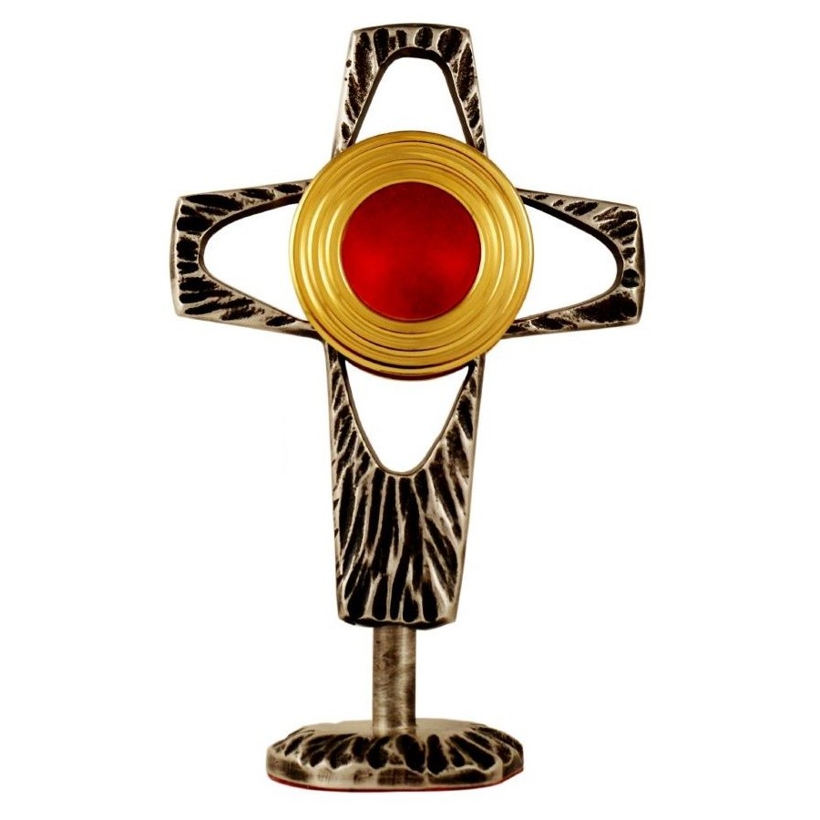Relikwiarz mosiężny, dostępny w trzech kolorach - wys. 18 cm - zdjęcie 4