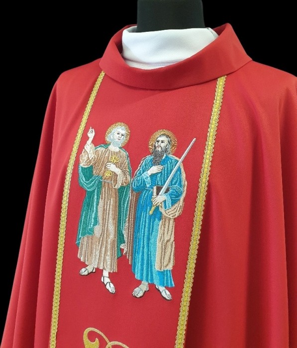 Ornat haftowany Święci Piotr i Paweł – czerwony - zdjęcie 2