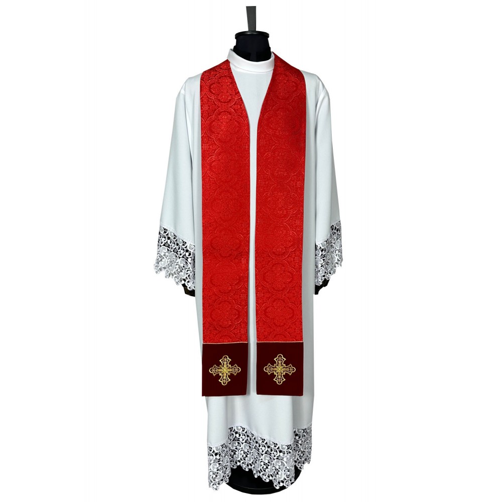 Stuła kapłańska - tkanina żakard - kolory liturgiczne - zdjęcie 8