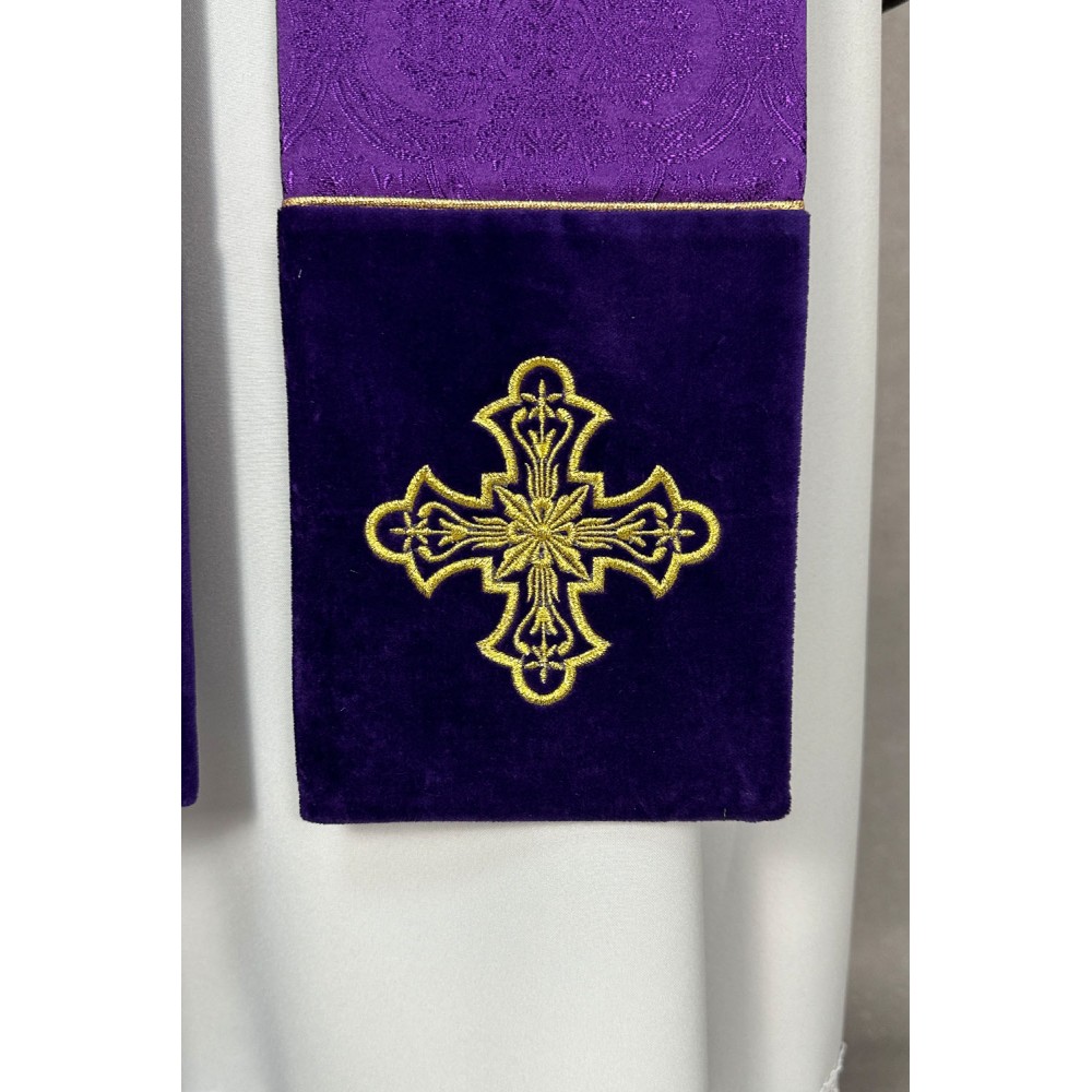 Stuła kapłańska - tkanina żakard - kolory liturgiczne - zdjęcie 6