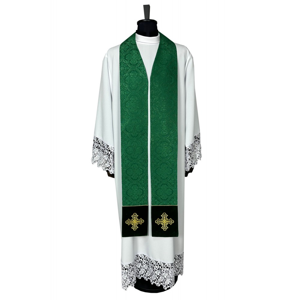 Stuła kapłańska - tkanina żakard - kolory liturgiczne - zdjęcie 5