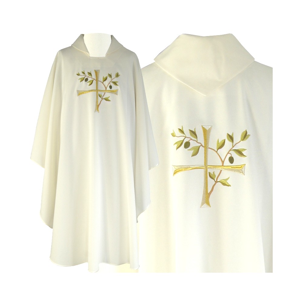 Ornat gotycki Krzyż, kłosy- kolory liturgiczne (2) - Ornaty haftowane