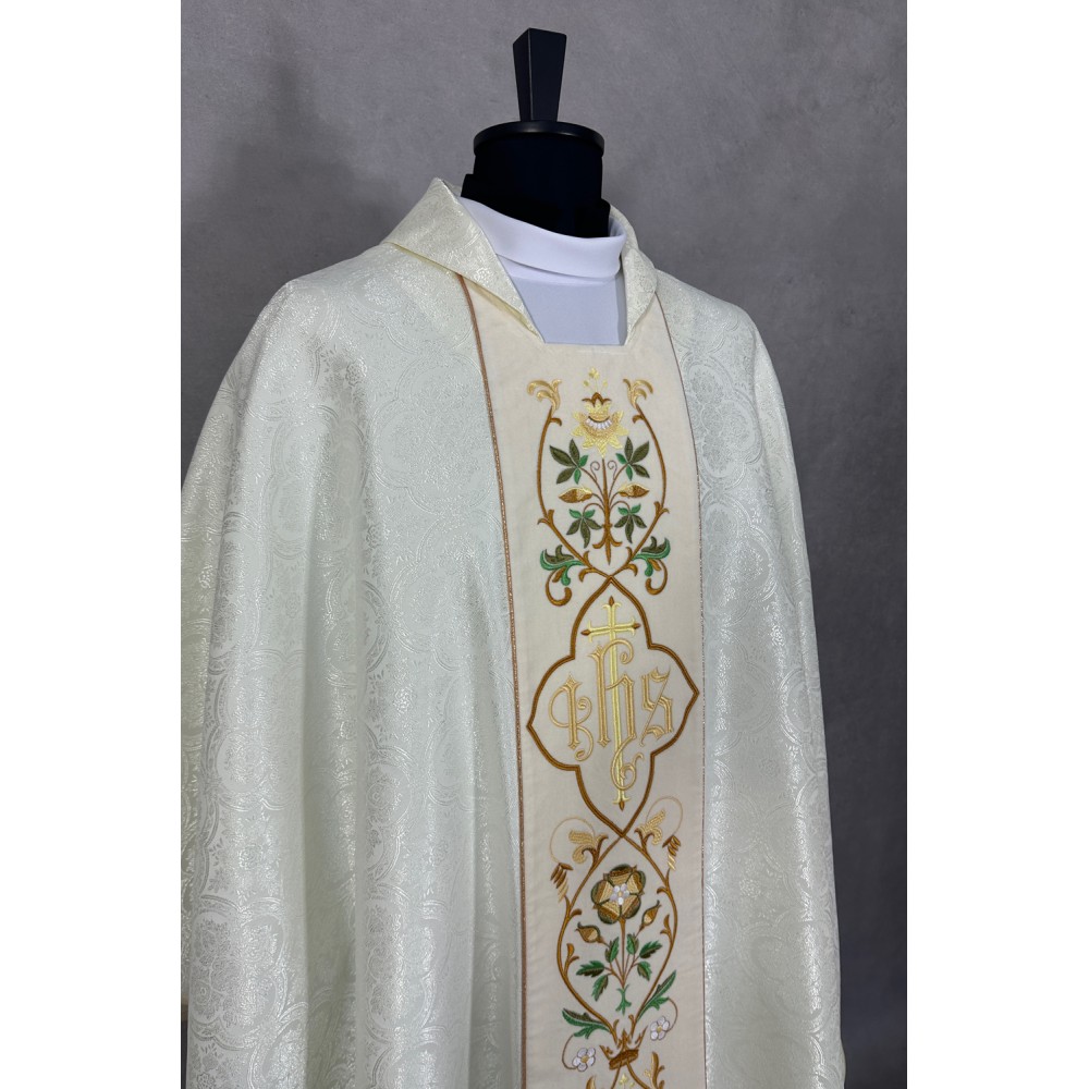 Ornat gotycki IHS żakard - kolory liturgiczne (16) - zdjęcie 8