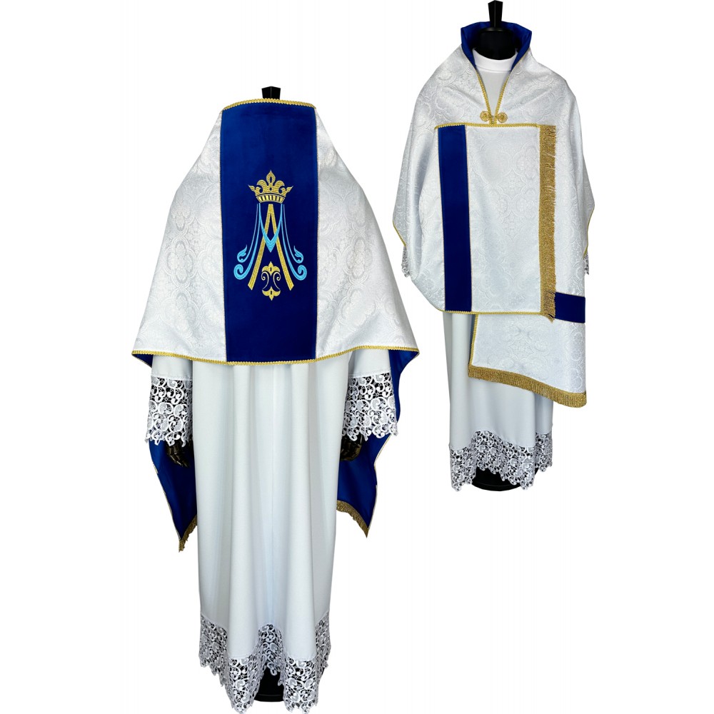 Welon liturgiczny Maryjny haftowany (11) - zdjęcie 5