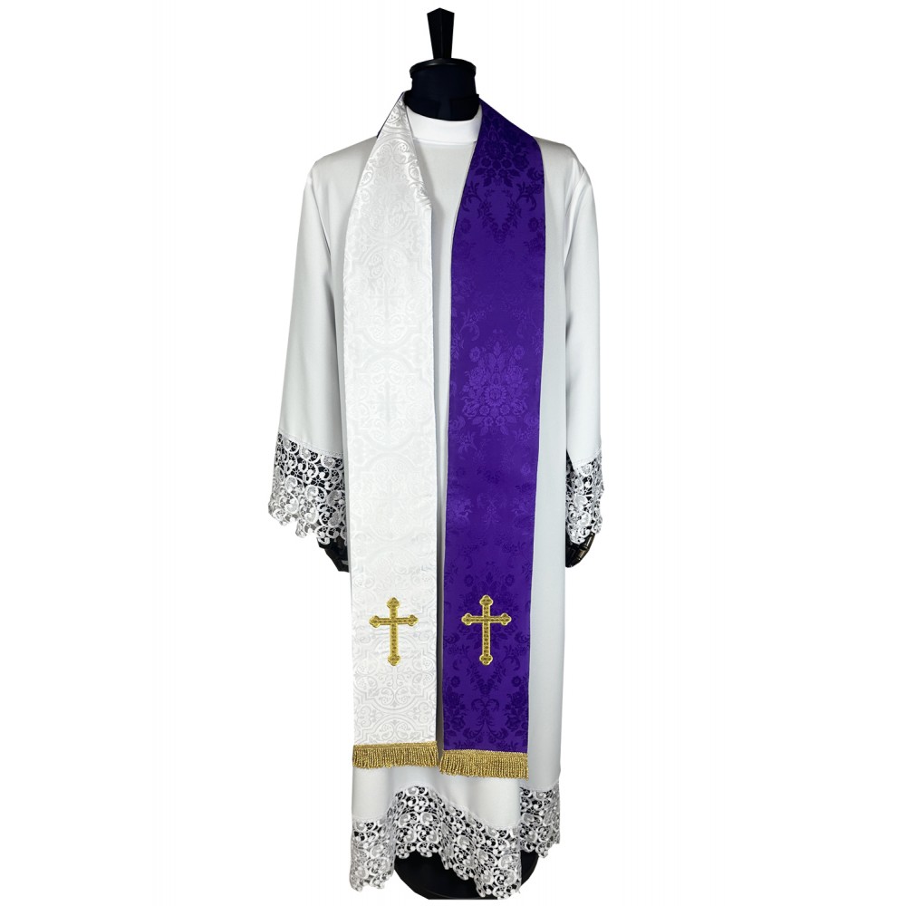 Stuła kapłańska dwustronna - krzyż (2) - EUCHARYSTYCZNE