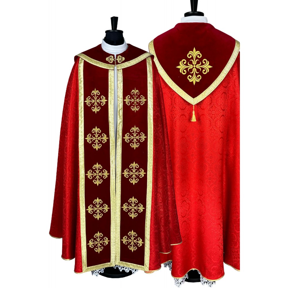 Kapa wzór gotycki - tkanina żakard - kolory liturgiczne (11) - zdjęcie 9
