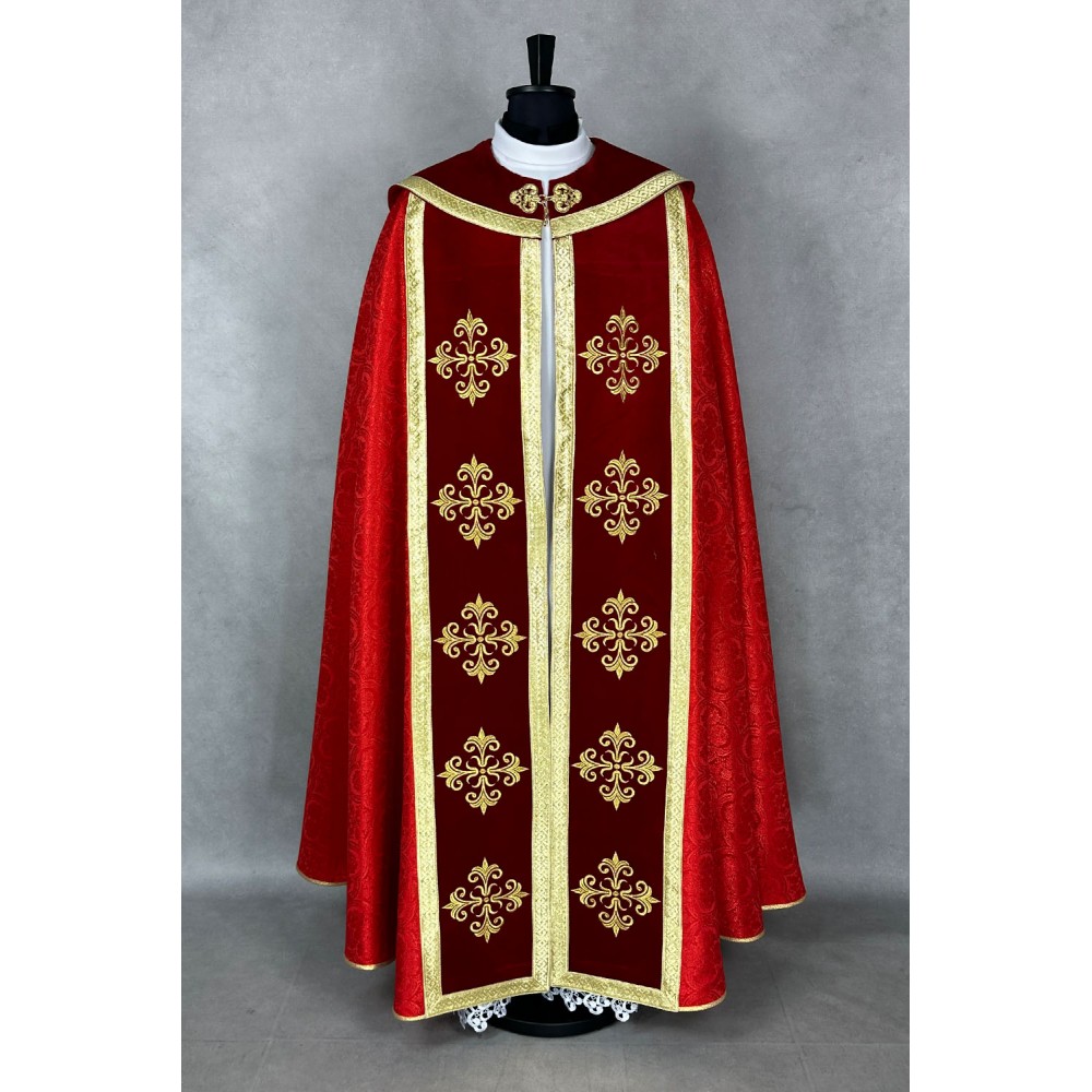 Kapa wzór gotycki - tkanina żakard - kolory liturgiczne (11) - zdjęcie 8