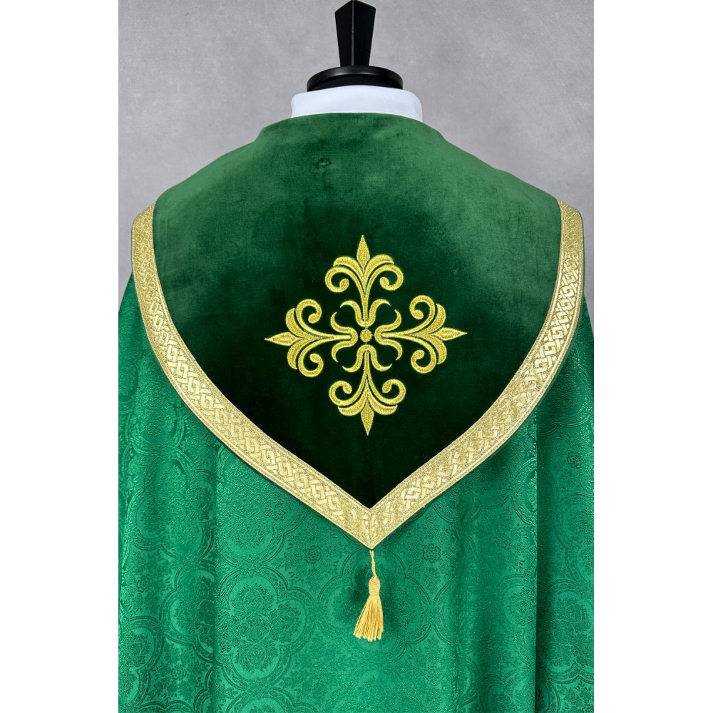 Kapa wzór gotycki - tkanina żakard - kolory liturgiczne (11) - zdjęcie 4