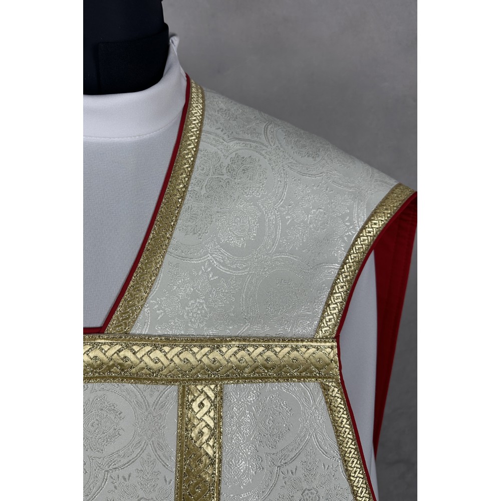 Ornat rzymski IHS - kolory liturgiczne, żakard (29) - zdjęcie 4