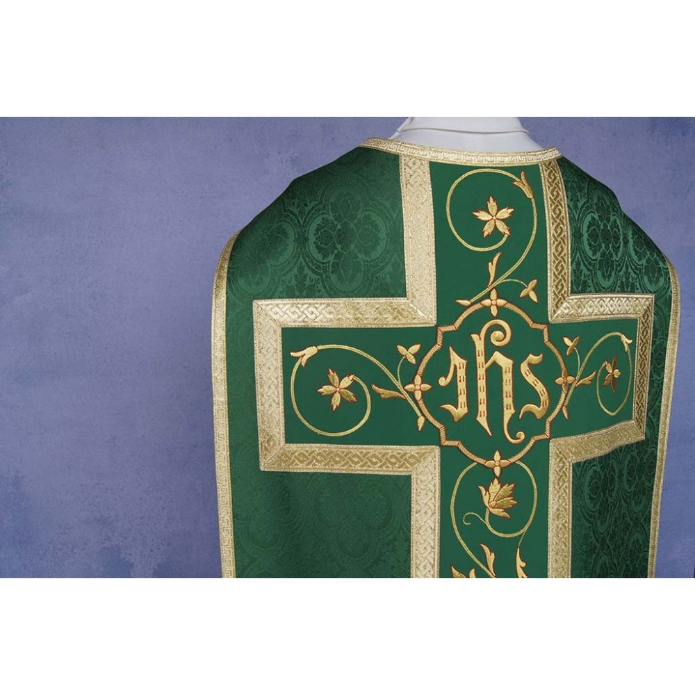 Ornat rzymski IHS - kolory liturgiczne, żakard (34) - zdjęcie 7