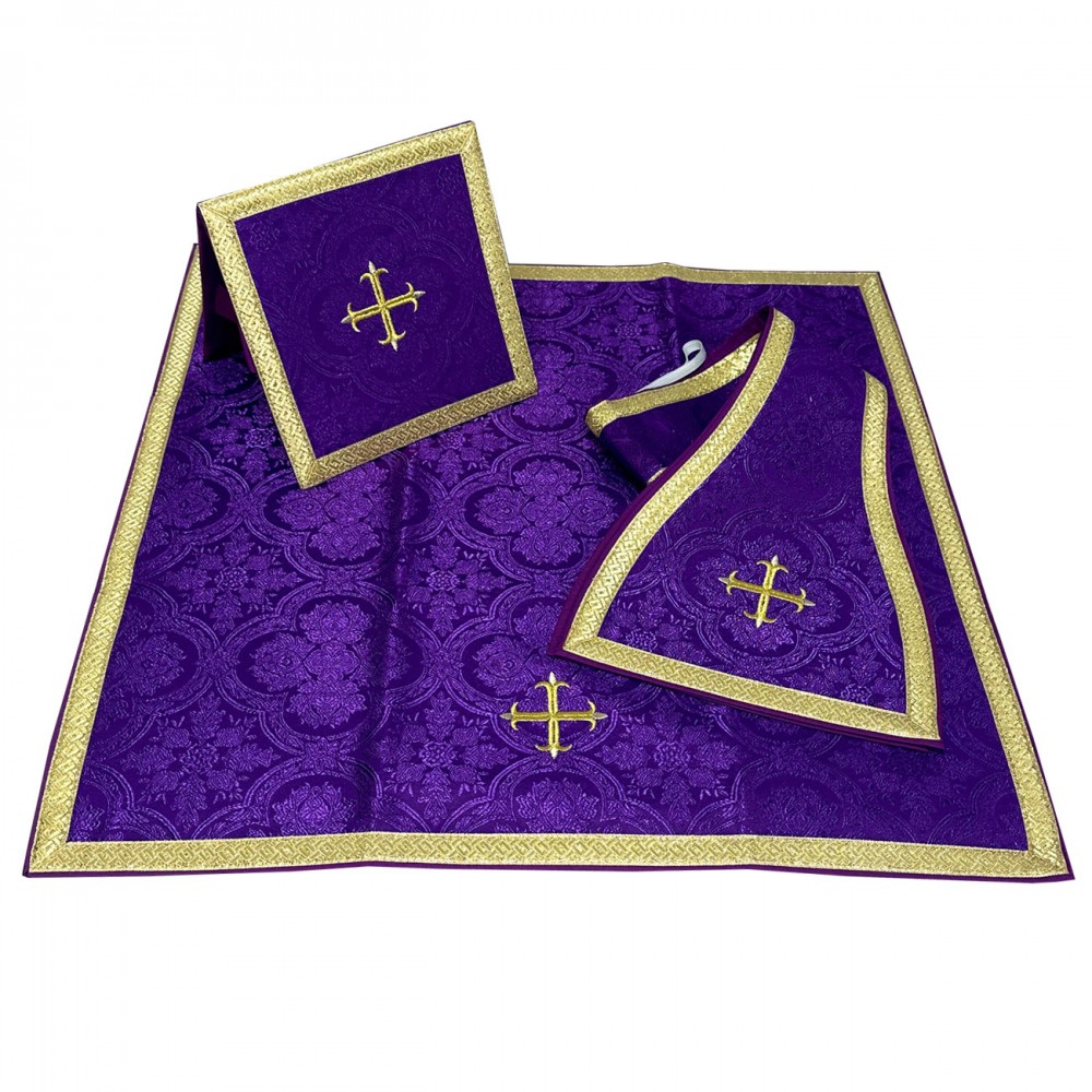 Ornat rzymski IHS - kolory liturgiczne, żakard (35) - zdjęcie 16