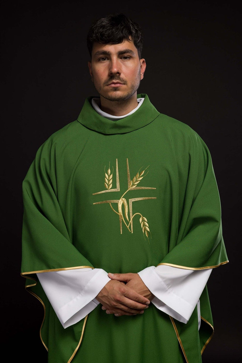 Ornat haftowany Krzyż + kłosy - kolory liturgiczne (42) - zdjęcie 5