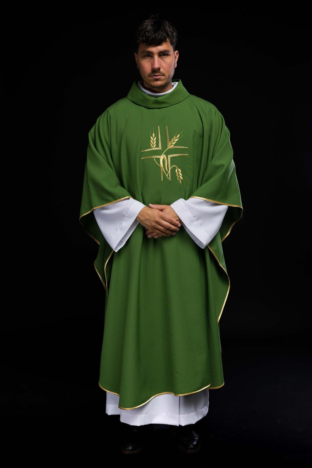 Ornat haftowany Krzyż + kłosy - kolory liturgiczne (42) - zdjęcie 6
