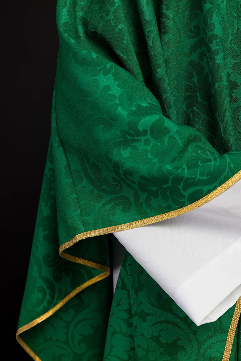 Ornat haftowany IHS i PAX - zielony (H34) - zdjęcie 4