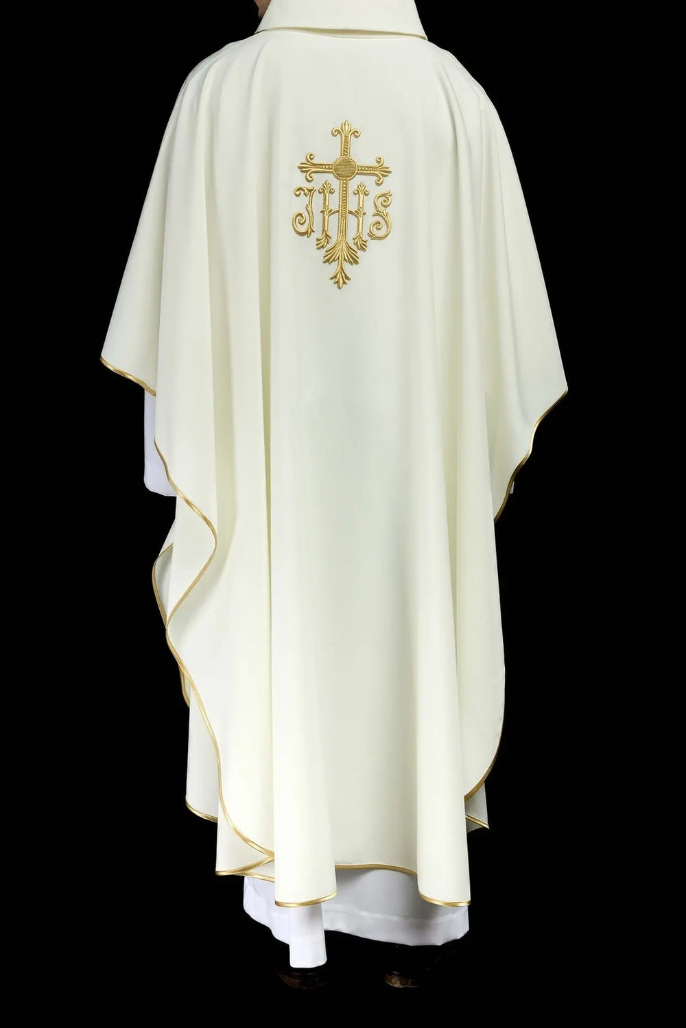 Ornat haftowany z symbolem IHS - ecru (H114) - zdjęcie 8