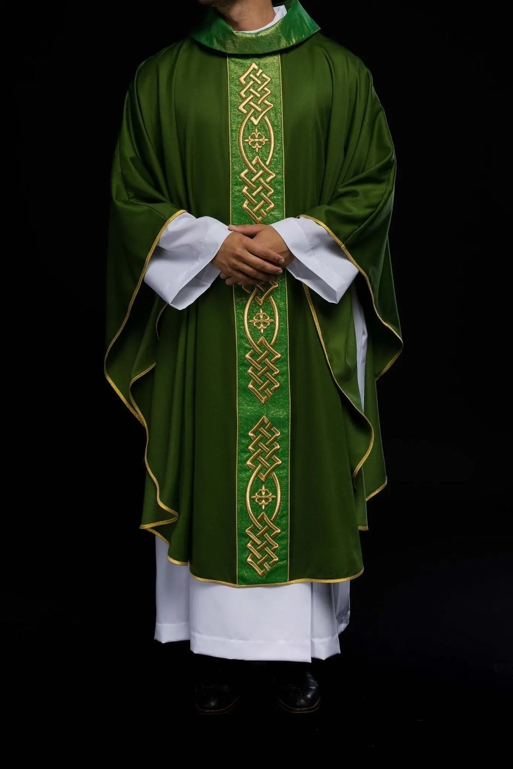 Ornat bogato haftowany - zielony (H155)