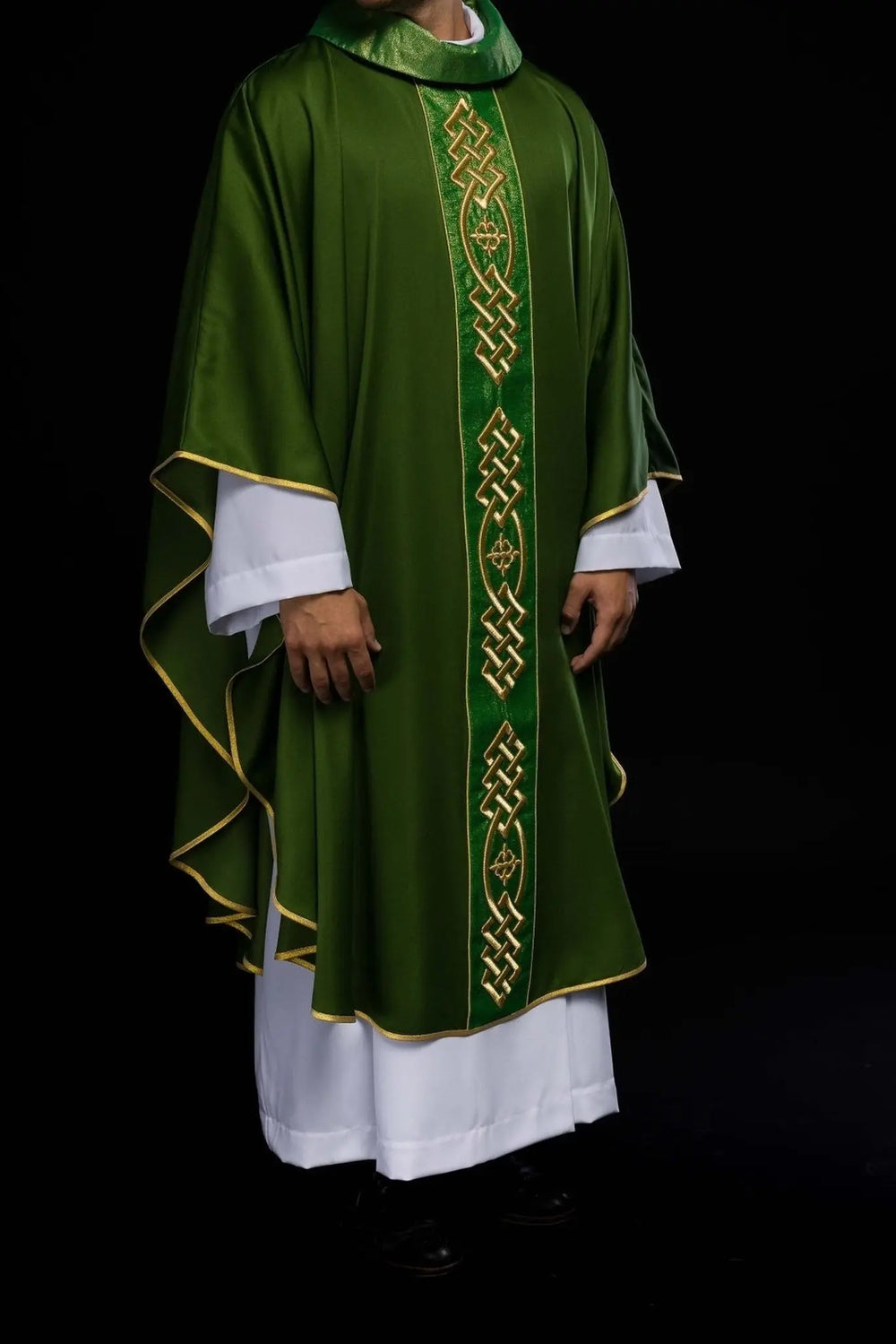 Ornat bogato haftowany - zielony (H155) - zdjęcie 6