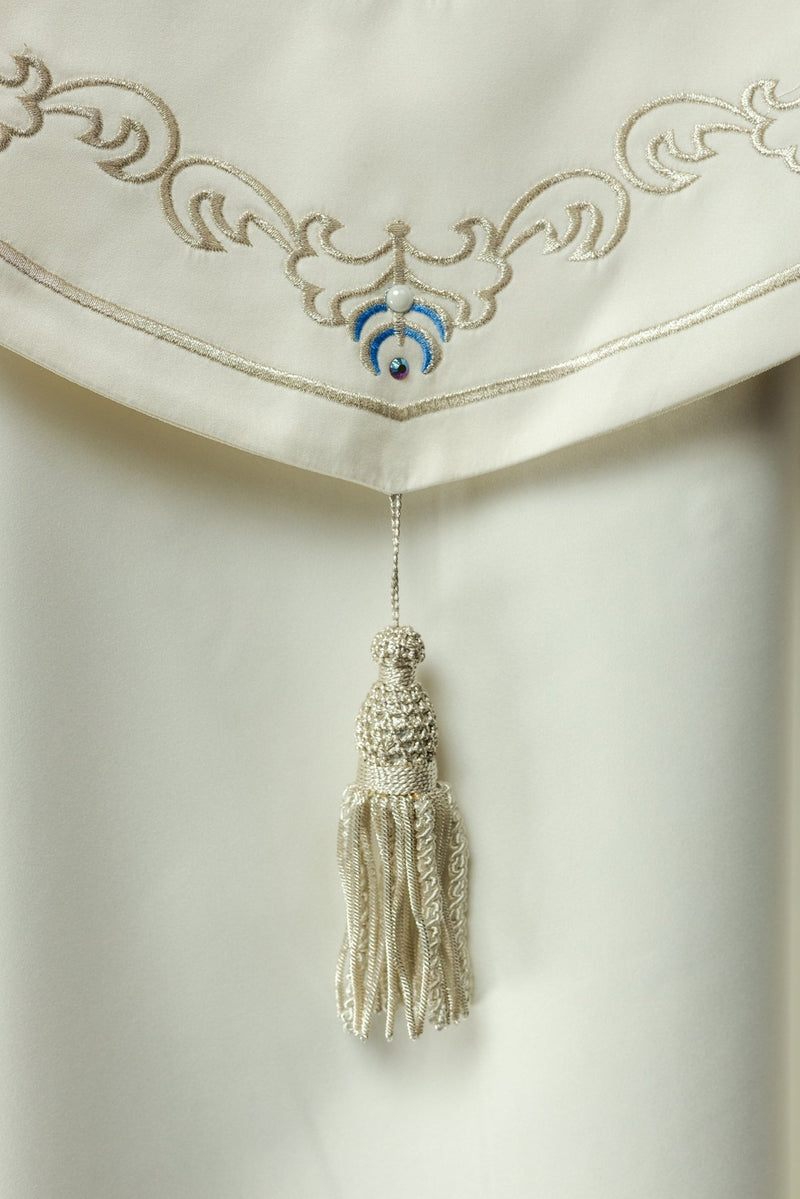 Kapa haftowana maryjna ecru - (1H) - zdjęcie 3